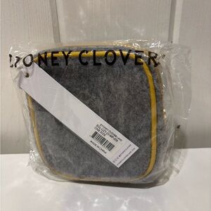 Stoney Clover Lane Mini Pouch - Dark Grey & Ochre Yellow